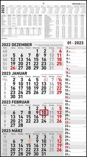 4-Monatskalender Kombi 2023 - Büro-Kalender 33x58,8 cm (geöffnet) - mit Datumsschieber - Zettler - 961-0011
