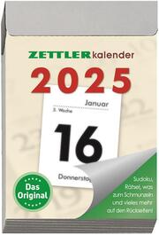 Tagesabreißkalender S 2025 - 4,1x5,9 cm - 1 Tag auf 1 Seite - mit Sudokus, Rezepten, Rätseln uvm. auf den Rückseiten - Bürokalender 301-0000