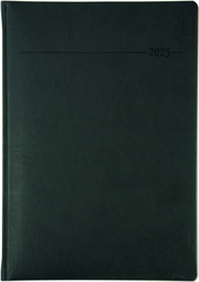 Manager-Timer XL Tucson schwarz 2025 - Cheftimer A4 (21,7x30,3 cm) - 1 Woche 2 Seiten - 160 Seiten - Tucson-Einband - Zettler