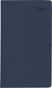 Taschenplaner Leporello PVC blau 2025 - Bürokalender 9,5x16 cm - 1 Monat auf 2 Seiten - separates Adressheft - faltbar - Notizheft - 510-1015