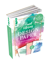 Handlettering Design Paper Block Watercolor-Effekte A6
