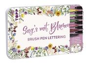 Handlettering Designdose Brush Pens Sag's mit Blumen - Cover