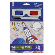 Mitbring-Minis 3D-Ausmalheft mit 3D-Brille und Filzstift