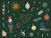 Mini-Adventskalender zum Verschicken Merry Christmas WWS