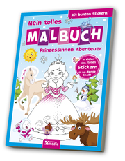 Malbuch mit Stickern: Prinzessinnen-Winter