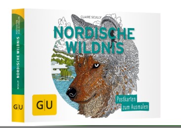 Nordische Wildnis: Postkartenbuch zum Ausmalen