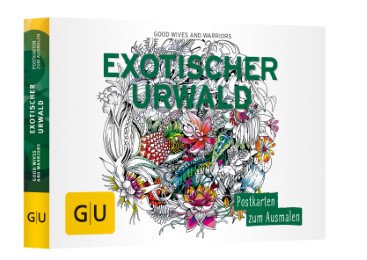 Exotischer Urwald: Postkartenbuch zum Ausmalen