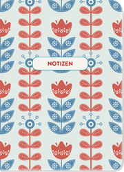 Notizheft Midsommar Blumen (blau) - Cover