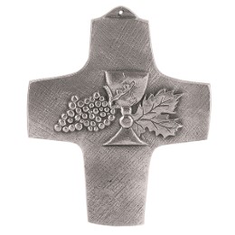 Kreuz aus Neusilber 'Meine erste heilige Kommunion'