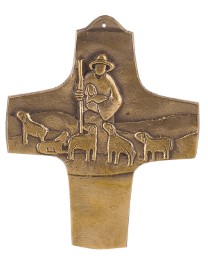 Bronzekreuz 'Der Herr ist mein Hirte'