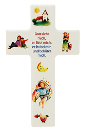 Holzkreuz 'Gott sieht mich'