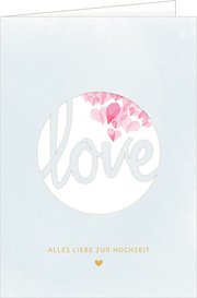 Grußkarte - Love (Hochzeit)