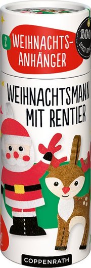 Weihnachtsanhänger - Weihnachtsmann mit Rentier - Cover