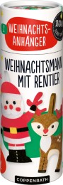 Weihnachtsanhänger - Weihnachtsmann mit Rentier - Illustrationen 1