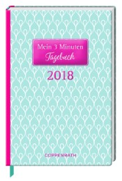 Mein 3 Minuten Tagebuch: Blaues Muster 2018 - Cover