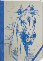 Notizbuch - Pferdefreunde Blau - Cover