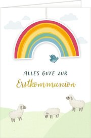 Grußkarte Regenbogen - Alles Gute zur Erstkommunion