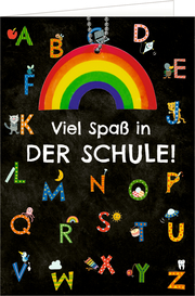 Grußkarte Regenbogen - Viel Spaß in der Schule! - Cover