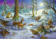 Tiere im Winterwald - Sticker-Adventskalender
