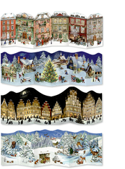 Mini-Adventskalender-Sortiment: Nostalgische Winterweihnacht-Leporellos