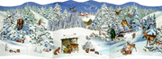 Mini-Adventskalender-Sortiment: Nostalgische Winterweihnacht-Leporellos - Abbildung 3