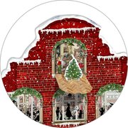 Notalgisches Weihnachtshaus Pop up Wandkalender / Adventskalender
