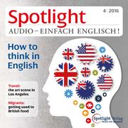 Englisch lernen Audio - Auf Englisch denken - Cover