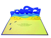 Faltkarte 'Spuren im Sand' 3D-Pop-up
