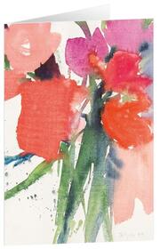 Kunstkarten 'Rote Blüten' 5 Stk. - Cover