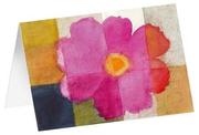 Pinke Blüte - Kunst-Faltkarten ohne Text (5 Stück)