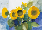 Kunstkarten 'Vier Sonnenblumen' 5 Stk.