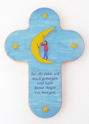 Kinderkreuz 'Engel mit Mond'
