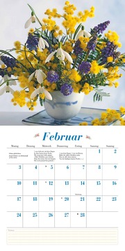 Blumenliebe 2025 - Broschürenkalender - Mit Gedichten - Format 30 x 30 cm - Illustrationen 2