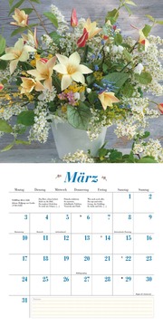 Blumenliebe 2025 - Broschürenkalender - Mit Gedichten - Format 30 x 30 cm - Illustrationen 3