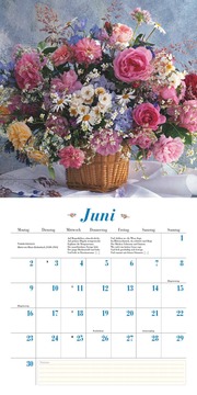 Blumenliebe 2025 - Broschürenkalender - Mit Gedichten - Format 30 x 30 cm - Illustrationen 6