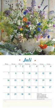 Blumenliebe 2025 - Broschürenkalender - Mit Gedichten - Format 30 x 30 cm - Illustrationen 7