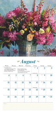 Blumenliebe 2025 - Broschürenkalender - Mit Gedichten - Format 30 x 30 cm - Illustrationen 8