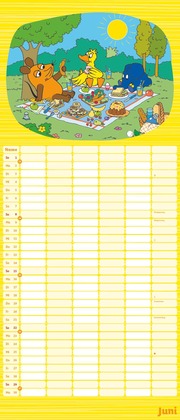 Die Maus 2025 - DUMONT Mega-Familienkalender mit 6 Spalten - Familienplaner mit 2 Stundenplänen und Ferientabelle - Hochformat 30,0 x 70,0 cm - Illustrationen 6
