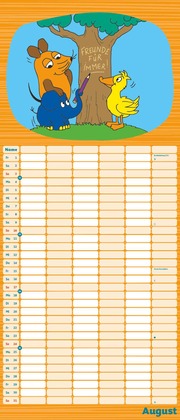 Die Maus 2025 - DUMONT Mega-Familienkalender mit 6 Spalten - Familienplaner mit 2 Stundenplänen und Ferientabelle - Hochformat 30,0 x 70,0 cm - Illustrationen 8