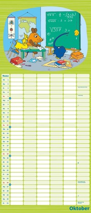 Die Maus 2025 - DUMONT Mega-Familienkalender mit 6 Spalten - Familienplaner mit 2 Stundenplänen und Ferientabelle - Hochformat 30,0 x 70,0 cm - Illustrationen 10