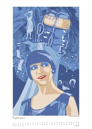 Kat Menschik illustriert Literatur - Literarischer Posterkalender in Bildern 2025 - Wand-Kalender von DUMONT - Format 50 x 70 cm - Illustrationen 2