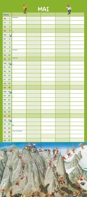 Ali Mitgutsch Familienkalender 2025 - Wandkalender - Familienplaner mit 5 Spalten - Format 22 x 49,5 cm - Abbildung 5