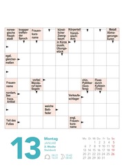 Stefan Heine Kreuzworträtsel 2025 Tagesabreißkalender - 11,8x15,9 - Rätselkalender - Knobelkalender - Tischkalender - Illustrationen 1