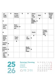 Stefan Heine Kreuzworträtsel 2025 Tagesabreißkalender - 11,8x15,9 - Rätselkalender - Knobelkalender - Tischkalender - Illustrationen 2