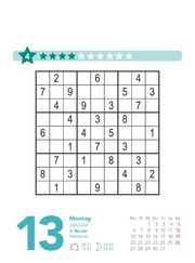 Stefan Heine Sudoku mittel bis schwierig 2025 - Tagesabreißkalender -11,8x15,9 - Rätselkalender - Knobelkalender - Illustrationen 1
