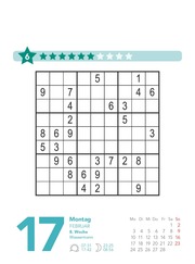 Stefan Heine Sudoku mittel bis schwierig 2025 - Tagesabreißkalender -11,8x15,9 - Rätselkalender - Knobelkalender - Illustrationen 2