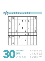 Stefan Heine Sudoku schwierig bis extrem 2025 - Tagesabreißkalender -11,8x15,9 - Rätselkalender - Sudokukalender - Illustrationen 1