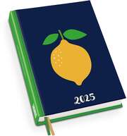 Zitrone 2025 Doodle Art Taschenkalender Terminplaner mit Wochenkalendarium Format 11,3 x 16,3 cm