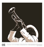 Jazz 2025 - Fotokunst-Kalender - Querformat 45 x 48 cm - Spiralbindung - Abbildung 1