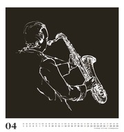 Jazz 2025 - Fotokunst-Kalender - Querformat 45 x 48 cm - Spiralbindung - Abbildung 4